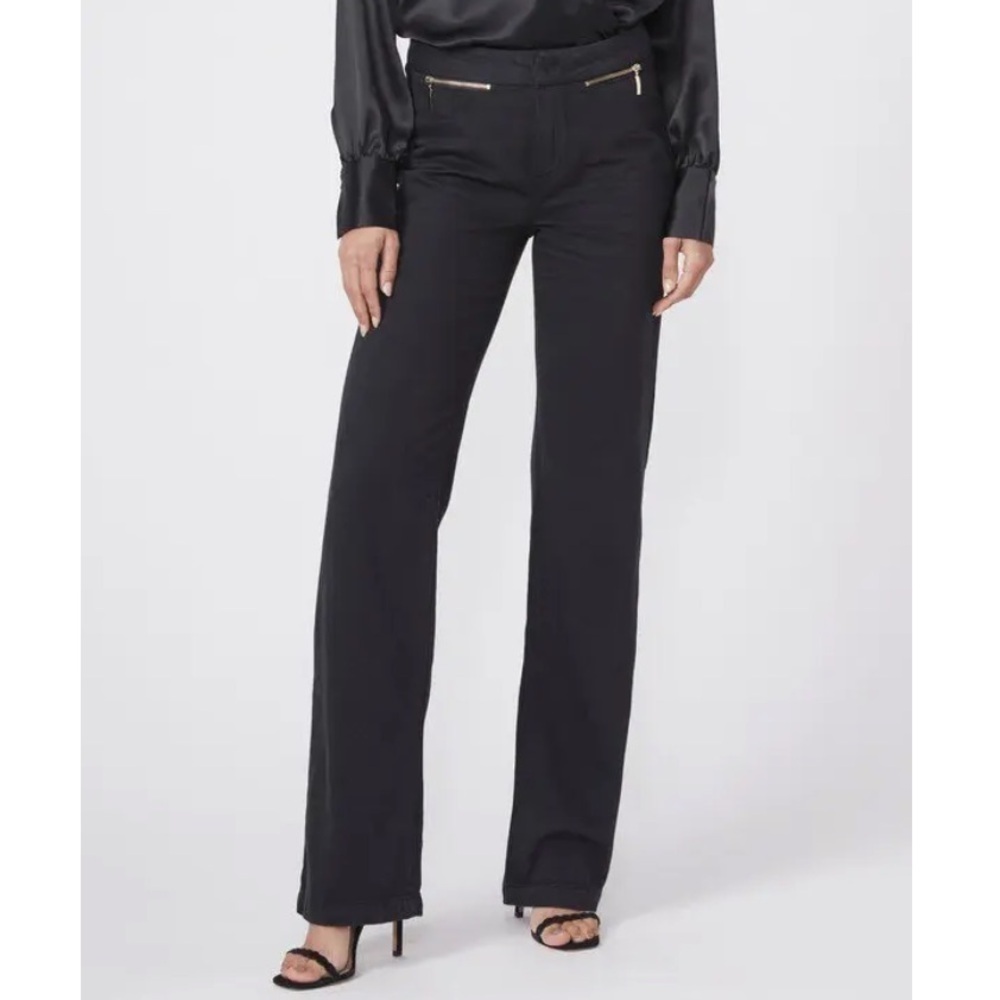 NWT Paige The Nines Collection Blake Sonnet Black Business Pants Cotton Size 32
